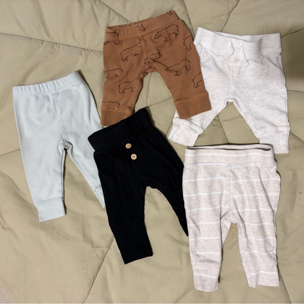 Lot of Baby Pants in Neutral Tones